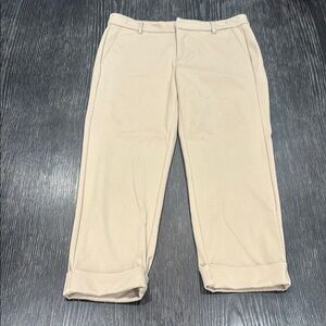 Liverpool Tan Kelsey Cropped Trousers